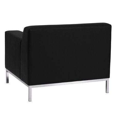 Flash Furniture BlackChair, 31"L29-1/4"H, Track, LeatherSeat, Hercules DefinitySeries ZB-DEFINITY-8009-CHAIR-BK-GG